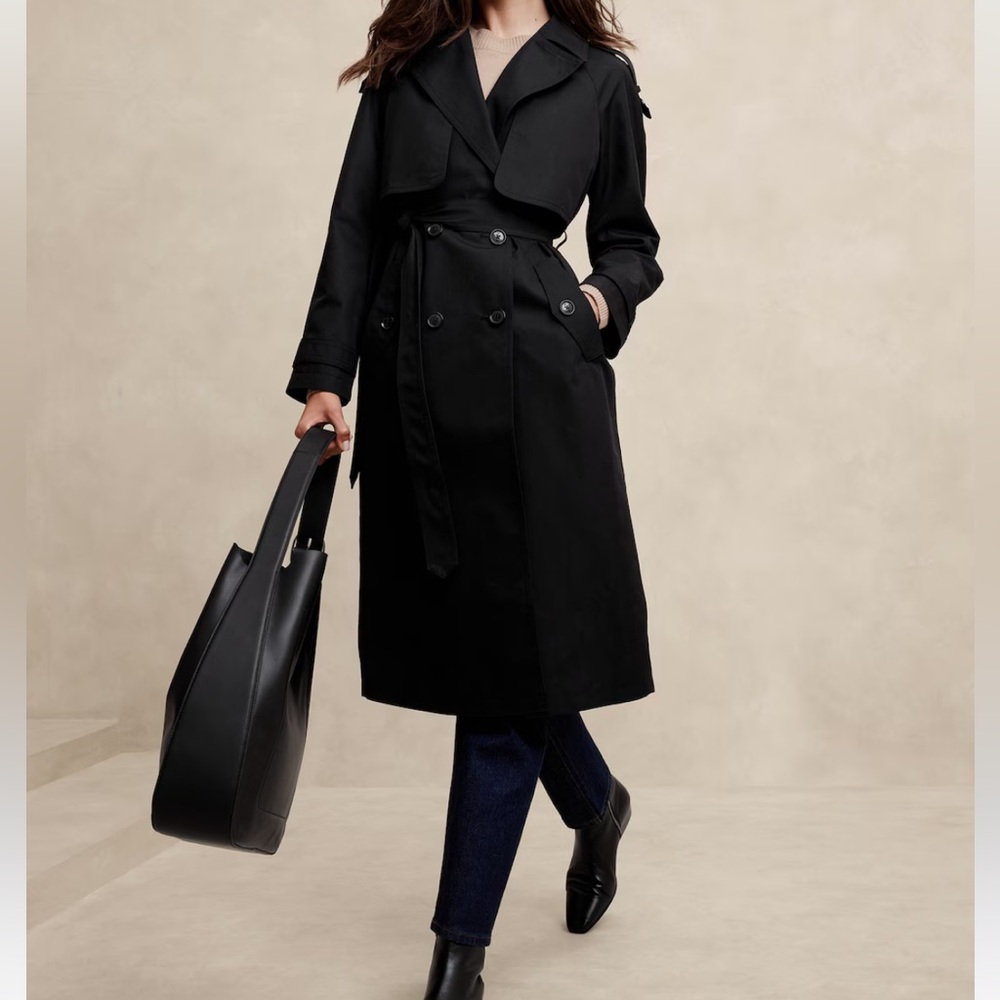 Banana Republic Navy Trench Coat
